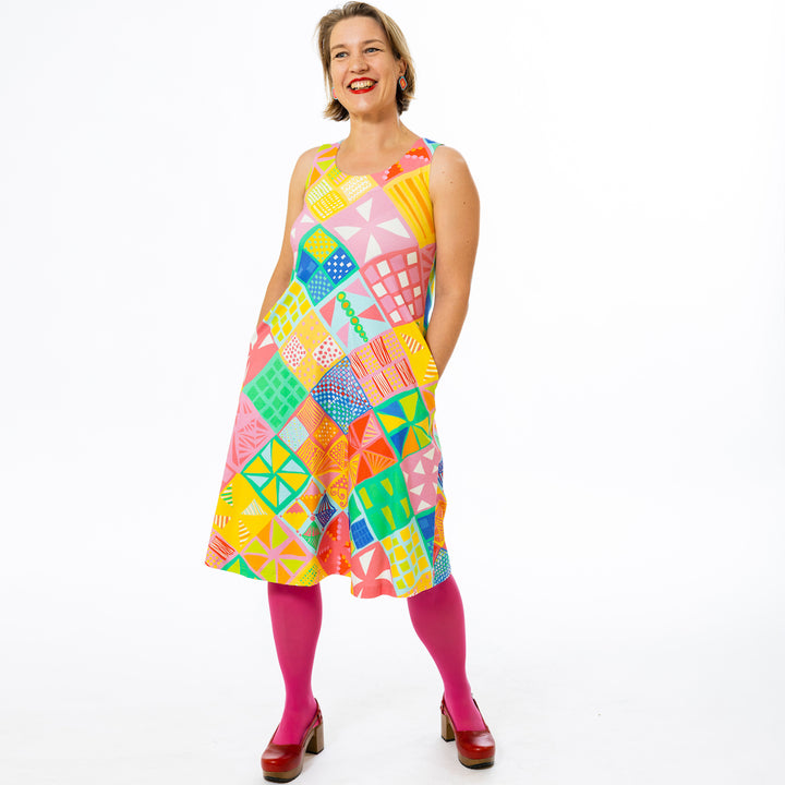 Sleeveless Summer Dress | KALEIDOSKOOPPI | multi
