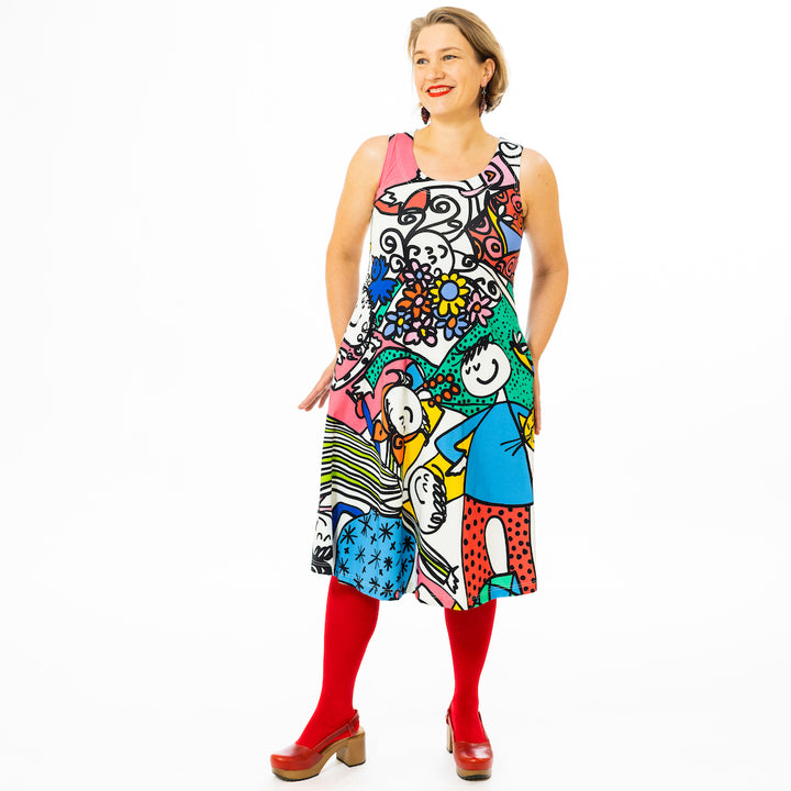 Sleeveless Summer Dress | KUNNON PORUKALLA | multi
