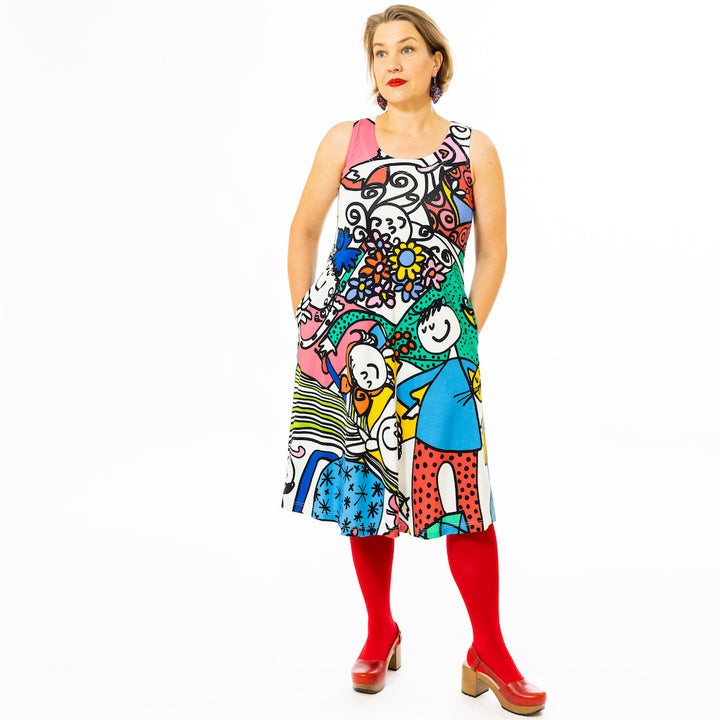Sleeveless Summer Dress | KUNNON PORUKALLA | multi