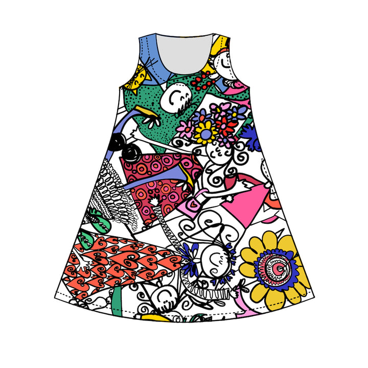 Sleeveless Summer Dress | KUNNON PORUKALLA | multi