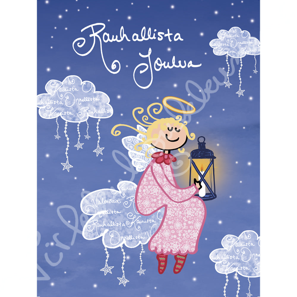 Joulukortti-388-enkeli_pilevellä-virkkukoukkunen