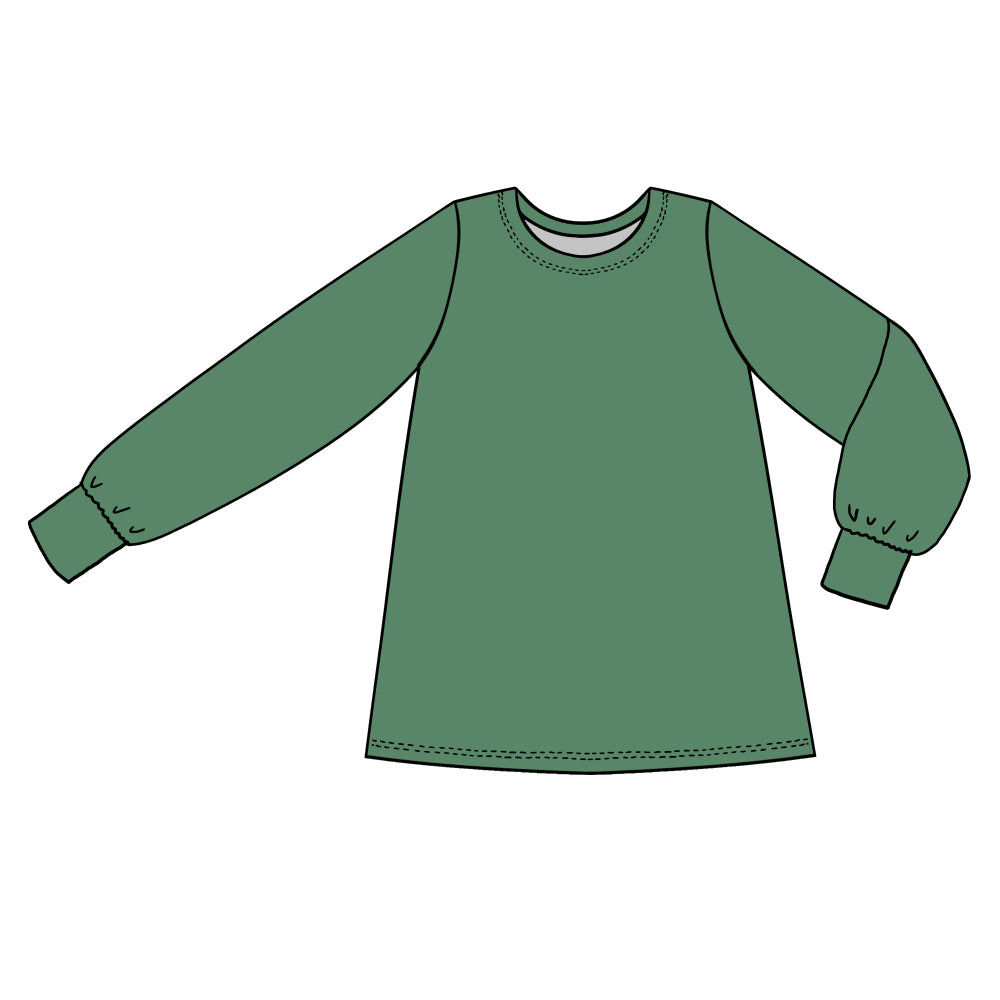 Puhvihiha blouse | RAINFOREST GREEN