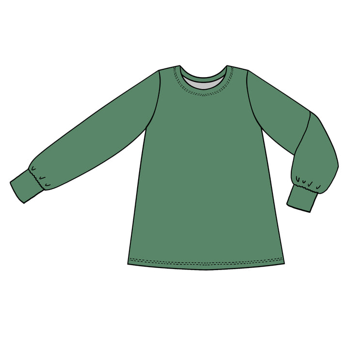 Puhvihiha blouse | RAINFOREST GREEN