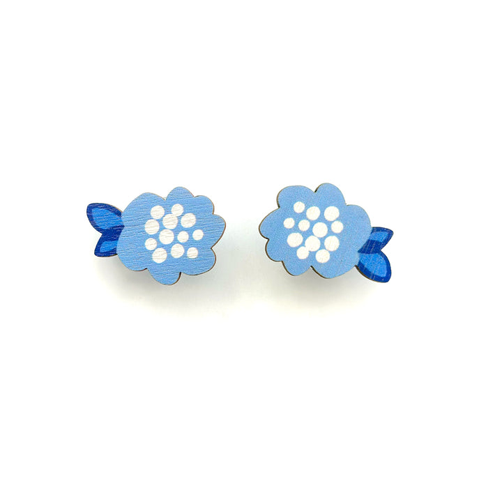Button earrings | SUVI | blue
